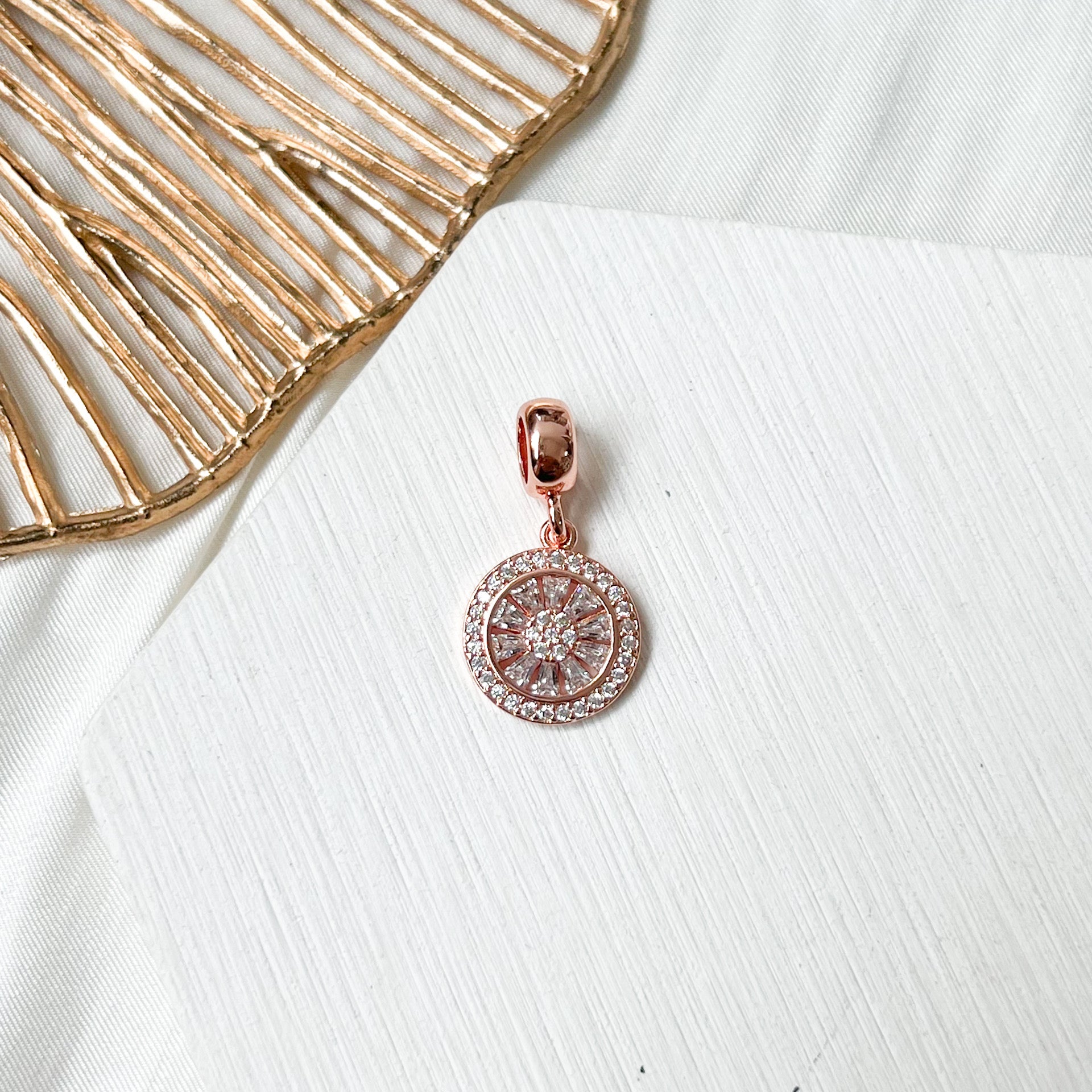 Wheel of Fortune Charm(18K Rose Gold Plated)