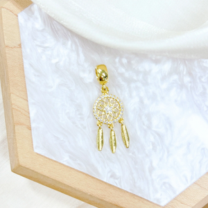 (18K Gold Plated) Dream Catcher Charm