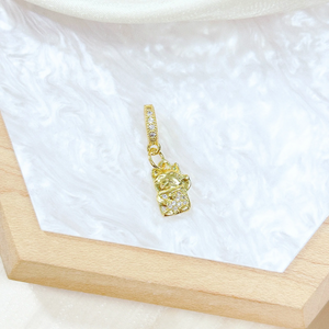 (18K Gold Plated) Fortune Cat Charm