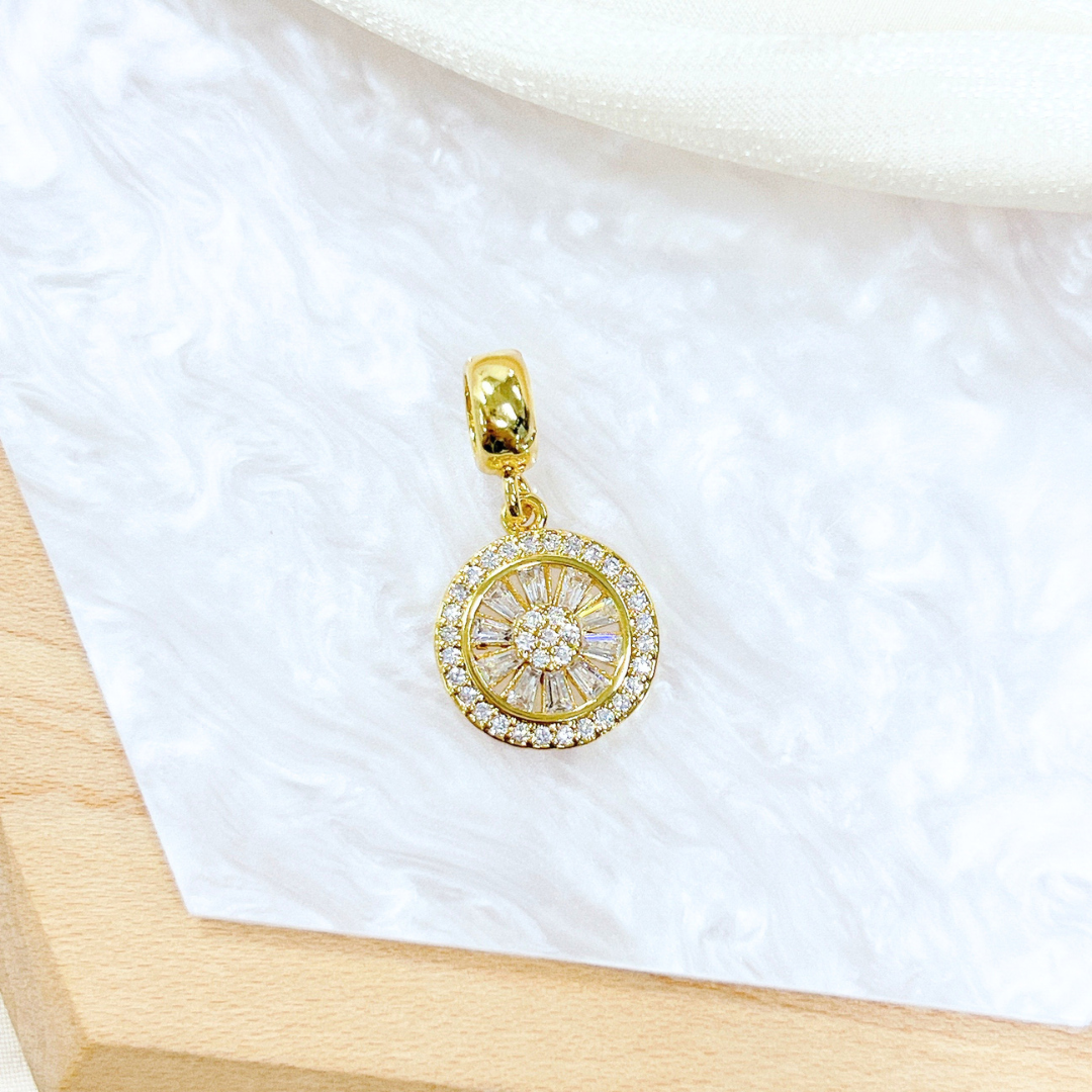 (18K Gold Plated) Wheel of Fortune Charm
