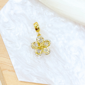 (18K Gold Plated) Bejeweled Blossom Charm