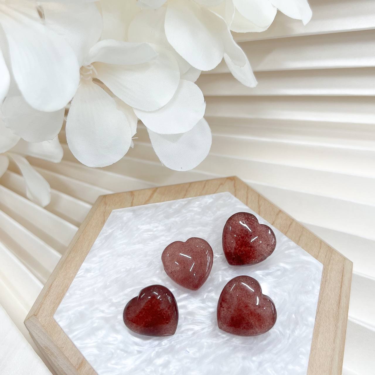 [Premium] Strawberry Quartz Hearts