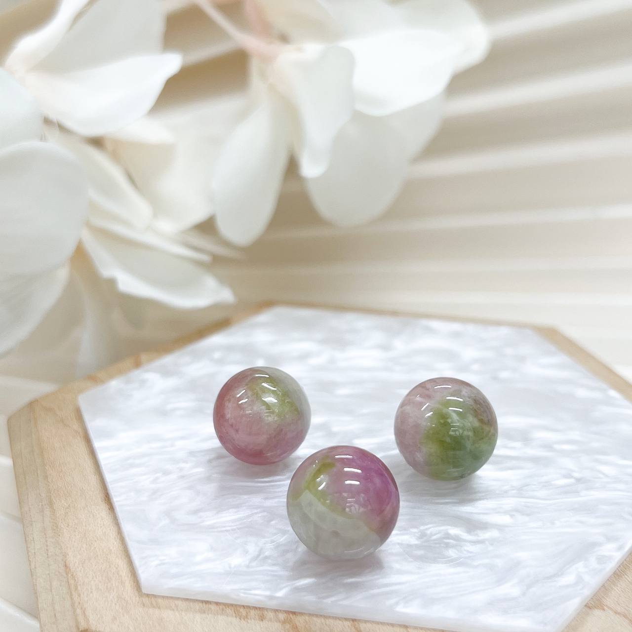 [Premium] Watermelon Tourmaline Bead 15mm