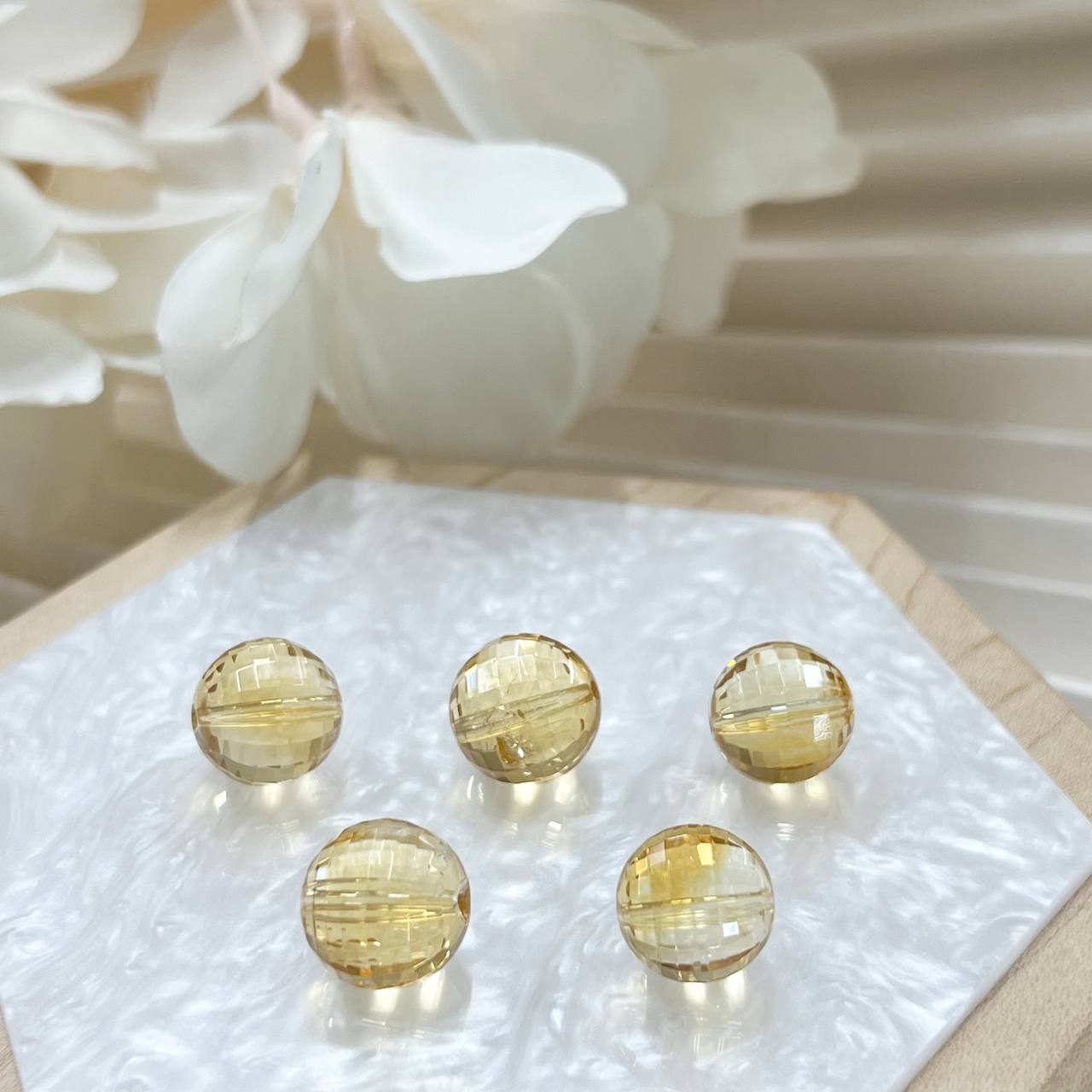 [Premium] Citrine Faceted Bead 7mm