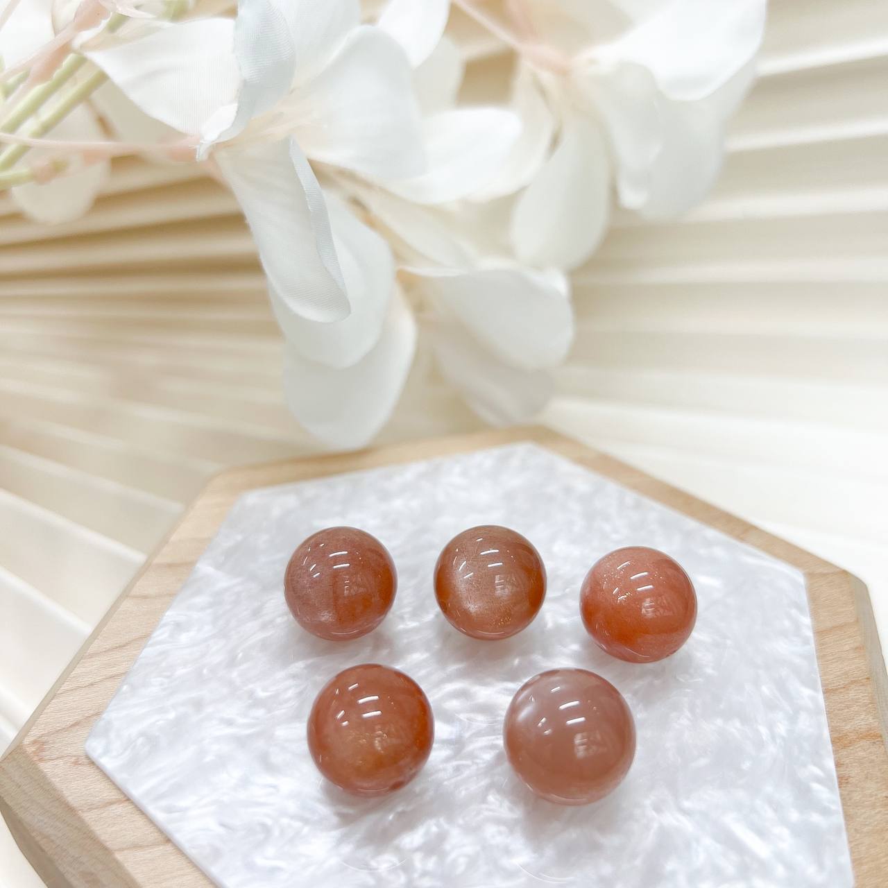 [Premium] Peach Moonstone Bead 14mm